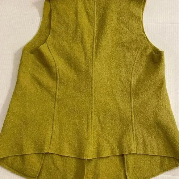 Cut Loose Women’s Vest Wool Boucle Green Buttons Pockets Lapel M-L - Picture 6 of 14
